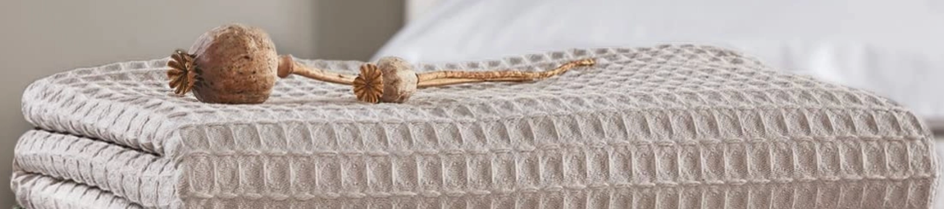 Cotton Waffle Throw for Couch and Instruments